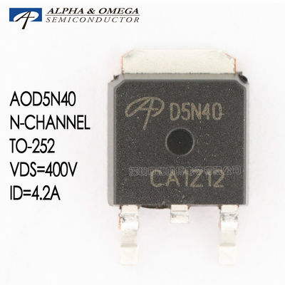 AOD5N40 Thyristor διόδων MOSFETs 400V 4.2A Ν άλφα και ωμέγα ημιαγωγός καναλιών
